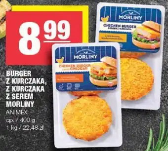 EuroSPAR BURGER Z KURCZAKA, Z KURCZAKA Z SEREM ANIMEX 400g oferta
