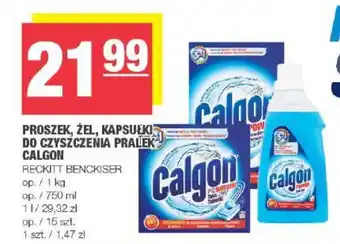 EuroSPAR PROSZEK, ŻEL, KAPSUŁKI DO CZYSZCZENIA PRALEK CALGON RECKITT BENCKISER op. / 1 kg op. / 750 ml oferta
