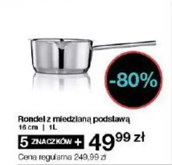 Rondel z miedzianą podstawą 16 cm | 1L