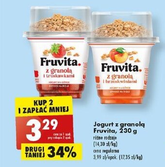 Biedronka Jogurt z granolą Fruvita, 230 g oferta