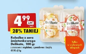 Biedronka Roladka z sera śmietankowego Delikate, 100 g oferta