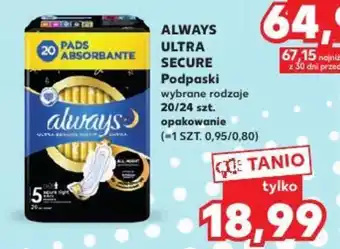 Kaufland ALWAYS ULTRA SECURE Podpaski 20/24szt. oferta