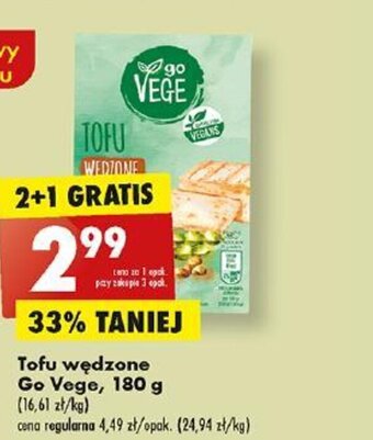 Biedronka Tofu wędzone Go Vege, 180 g oferta