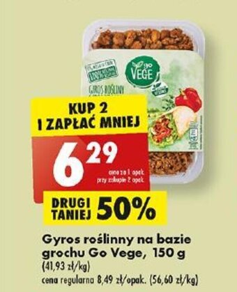 Biedronka Gyros roślinny na bazie grochu Go Vege, 150 g oferta