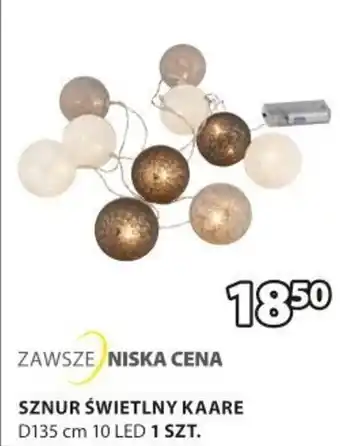 JYSK SZNUR ŚWIETLNY KAARE D135 cm 10 LED oferta
