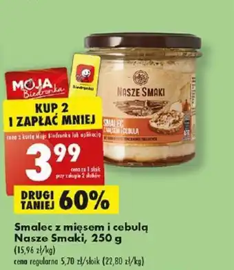 Biedronka Smalec z mięsem i cebulą Nasze Smaki, 250 g oferta