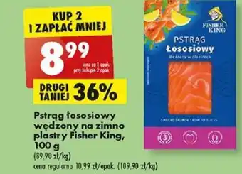 Biedronka Pstrąg łososiowy wędzony na zimno plastry Fisher King, 100g oferta