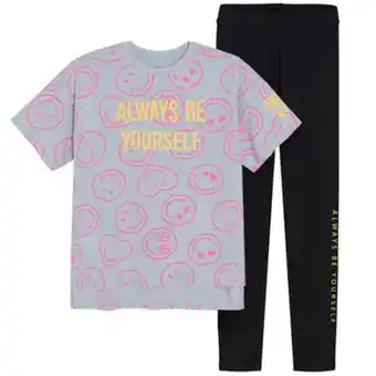 Smyk Cool club, komplet dziewczęcy, t-shirt, legginsy, mix, smileyworld oferta