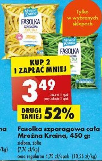 Biedronka Fasolka szparagowa cała Mroźna Kraina, 450 g oferta