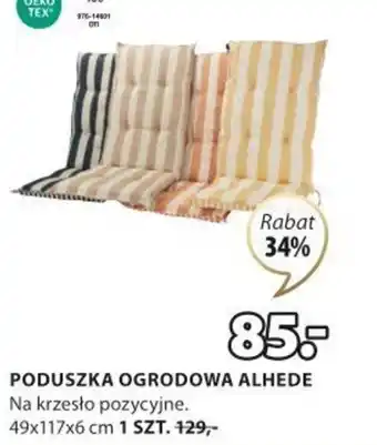 JYSK PODUSZKA OGRODOWA ALHEDE Na krzesło pozycyjne. 49x117x6 cm 1 SZT. oferta
