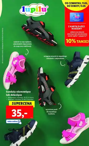 Lidl Sandały niemowlęce oferta