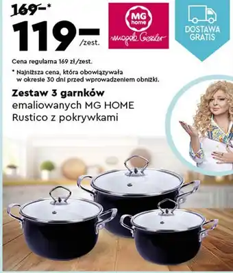 Biedronka Komplet garnków emaliowanych rustico oferta