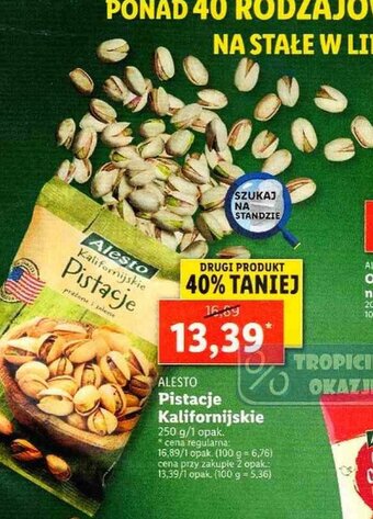 Lidl Pistacje Kalifornijskie 250g oferta