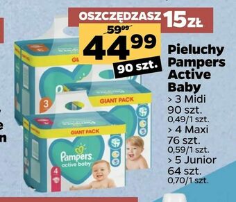 Netto Pieluchy Pampers Active Baby oferta