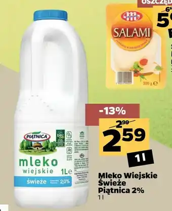 Netto Mleko Wiejskie Świeże Piątnica 2% oferta