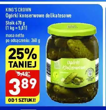 ALDI Ogórki konserwowe delikatesowe oferta