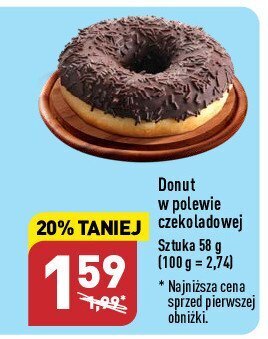 ALDI Donut w polewie czekoladowej oferta