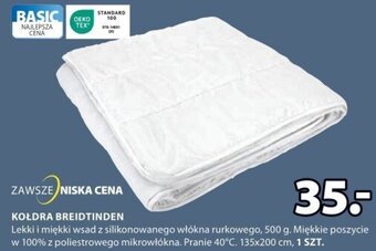 JYSK KOŁDRA BREIDTINDEN 135x200cm oferta