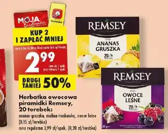 Biedronka REMSEY Herbatka owocowa piramidki , 20 torebek: oferta