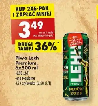 Biedronka Lech Piwo Premium, 6x500 ml oferta