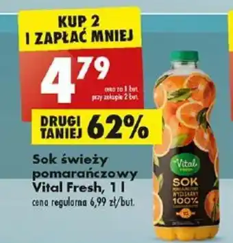 Biedronka Vital Fresh Sok świeży pomarańczowy , 1l oferta