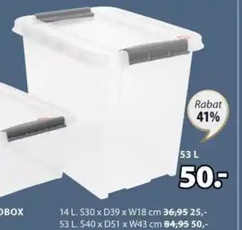 JYSK POJEMNIK DO PRZECHOWYWANIA PROBOX S40xD51xW43cm oferta