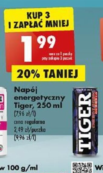 Biedronka Napój energetyczny Tiger, 250 ml oferta