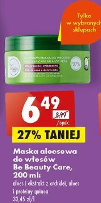 Biedronka Maska aloesowa do włosów Be Beauty Care, 200 ml oferta