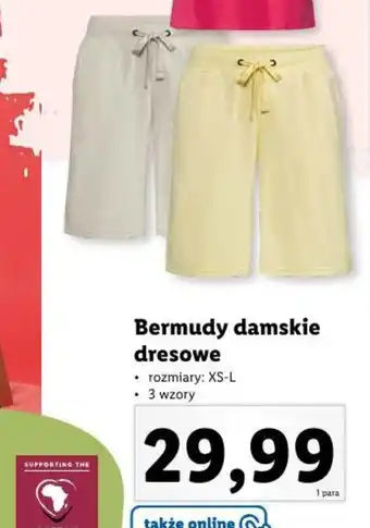 Lidl Bermudy damskie dresowe oferta