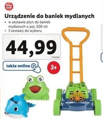 Lidl Play tive Urządzenie do baniek mydlanych oferta