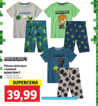 Lidl Piżama dziecięca z kolekcji MINECRAFT oferta