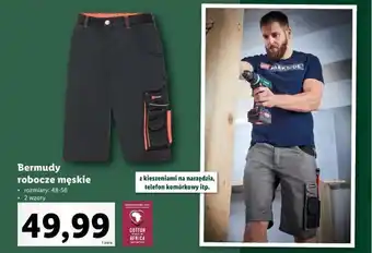 Lidl Parkside Bermudy robocze męskie oferta