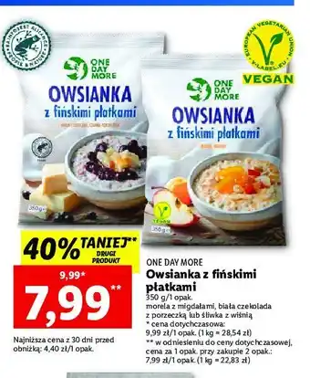 Lidl Owsianka z fińskimi płatkami z białą czekoladą i czarne porzeczki oferta