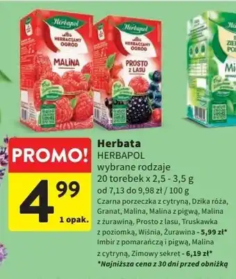 Lidl Herbata malina z cytryną oferta