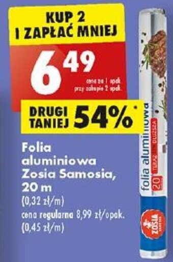 Biedronka Folia aluminiowa Zosia Samosia, 20m oferta
