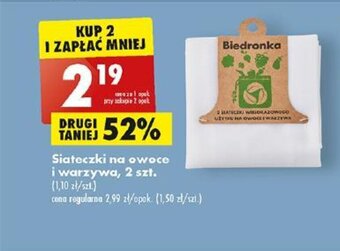Biedronka Siateczki na owoce i warzywa, 2 szt. oferta