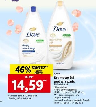 Lidl Żel pod prysznic dove deeply nourishing oferta