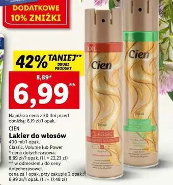 Lidl Lakier do włosów cien volume oferta