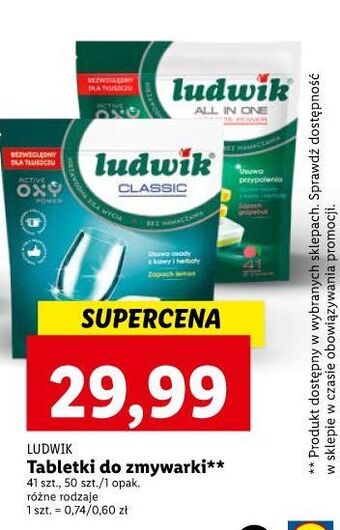 Lidl Tabletki do zmywarek lemon ludwik classic oferta