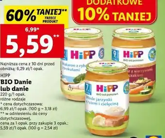Lidl Makaron z rybą morską i brokułami hipp oferta