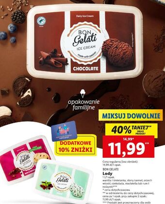 Lidl Lody orzechowe bon gelati oferta