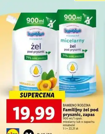 Lidl Żel pod prysznic micelarny - zapas bambino rodzina oferta