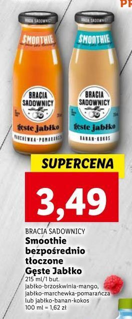 Lidl Napój smoothie banan-kokos bracia sadownicy oferta