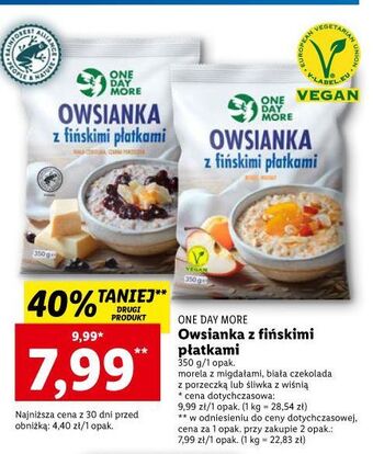 Lidl Owsianka z fińskimi płatkami śliwki wiśnie one day more oferta