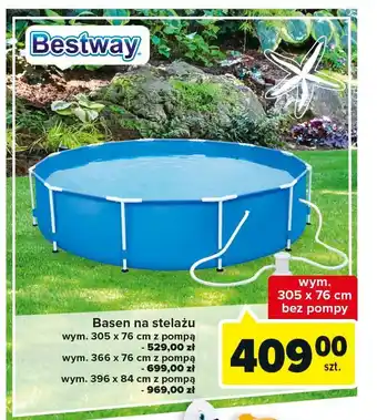Carrefour Basen fast set 396x84cm z pompą filtrującą 57321 oferta