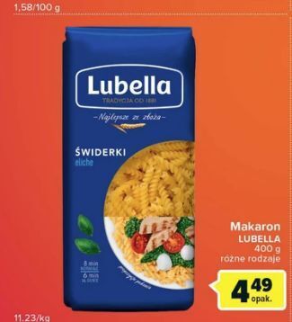 Globi Makaron świderki lubella oferta