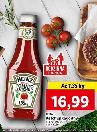 Lidl Ketchup łagodny heinz oferta