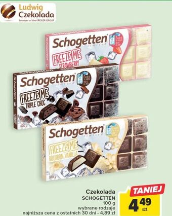 Carrefour Czekolada triple choc schogetten freeze me oferta