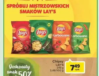 Carrefour Chipsy zielona cebulka lay's karbowane oferta