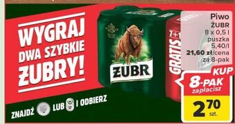 Carrefour Piwo żubr 1768 oferta